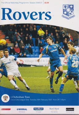 Tranmere Rovers v Cheltenham Match Programme 2007-02-20